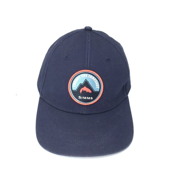 Simms Snapback Baseball Cap "Forget The Forecast" Black - Picture 1 of 7